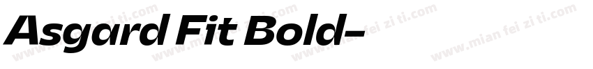 Asgard Fit Bold字体转换